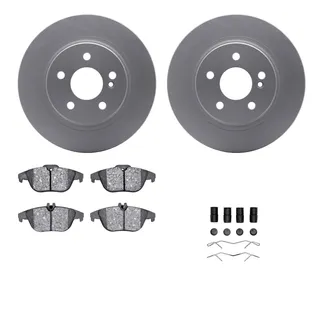 R1 Concepts WDUH1-63190 Carbon Series Brake Rotors W/ 5000 Oep Brake Pads & Hdw
